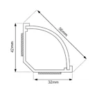 MCTV-576 - Cable conduit white, 1,5 m, 56 x 32 mm