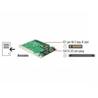 62544 - 2.5 Converter - SATA 22 pin > 1x M.2 key B, 7 mm