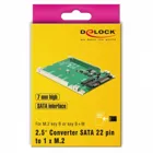 62544 - 2.5 Converter - SATA 22 pin > 1x M.2 key B, 7 mm