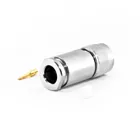 Type N Male Connector for HDF400 Cable, Clamp/Soldering Version