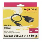 62958 - Adapter - USB 2.0 Type-A male>1x serial RS-232 DB9 male
