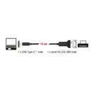 63908 - Adapter USB Type-C™ > 1 x Seriell DB9 RS-232
