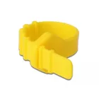 Silicone cable ties reusable, 10 pieces, yellow