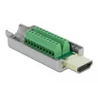 HDMI-A male to terminal block with metal housing