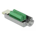 HDMI-A male to terminal block with metal housing