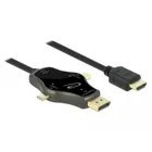 3 in 1 monitor cable with USB-C/DisplayPort/mini DisplayPort in. HDMI Out 4K 60 Hz