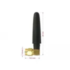 LTE antenna SMA connector 90° 2 dBi omnidirectional rigid black