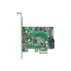 90096 - PCIe x1 card to 2 x external USB 3.2 Gen 1 Type-A + 1 x int. 19 Pin USB Postst. - LPF