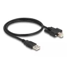 87197 - Cable USB 2.0 type-A plug to type-B plug with screws, 0.5 m