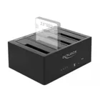 USB 5 Gbps docking station for 4 x SATA HDD / SSD with clone function