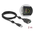 Adapter USB 2.0 Type-A to Serial RS-232 D-Sub 9 Pin 2.5 kV Galvanic Isolation 2 m