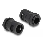 60463 - Cable protection conduit 2 m x 15.8 mm with PG11 conduit fitting set black