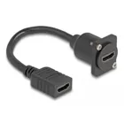 87982 - D-Typ HDMI Kabel Buchse zu Buchse schwarz 20 cm