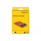 Delock Adapter Mini PCIe &gt;M.2 Key E Slot