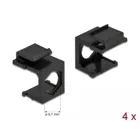 86739 - Keystone cover black with 9.7 mm feed-through 4 pieces