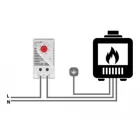 66824 - Thermostat with NO contact for top-hat rail