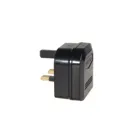 MCE71 - EU to UK Plug Adapter Converter 5A Fuse Black