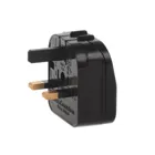 MCE71 - EU to UK Plug Adapter Converter 5A Fuse Black