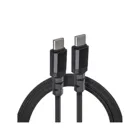 MCE494 - 2 x USB-C 15 W Maclean-Kabel, unterstützt QC 3.0, Datenübertragung, 3 A, schwarz, 2 m lang