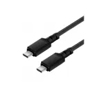 MCE494 - 2 x USB-C 15 W Maclean cable, supports QC 3.0, data transfer, 3 A, black, 2 m long