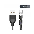 MCE47 - Magnetisches Kabel, gewinkelt, Schnellladung, USB-C, 9V/2A, 5V/3A, schwarz, 2m