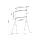 MC-926 - Floor stand holder for Maclean TV, 49-70", max. VESA 600x400, max. 40kg