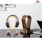 MC-815 - Maclean O Headphone stand made of wood, universal, non-slip feet, decorative