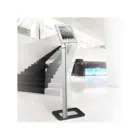 MC-645 - Maclean tablet advertising stand / holder, floor stand with locking device, universal, 9.7"-10.1"