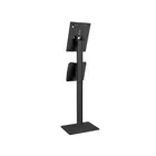 MC-867 - Tablet advertising stand, floor mount with locking mechanism, black, iPad Pro (Gen 3), 12.9"