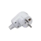 MCE330 - Angled plug 230V with earthing Maclean, UNISCHUKO, 16A, 250V, white, universal plug