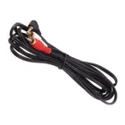 MCTV-824 - MacLean mini jack audio cable 3.5 mm male 2xRCA stereo black 1m gold plug angled 90° to 2 RCA cable