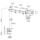 MC-883 - Maclean Monitor Bracket LCD LED Screen Desktop Holder Universal 8kg Vesa 17' - 32"