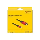 80097 - USB Type-C to HDMI cable DP Alt Mode 8K 60 Hz with HDR function 3 m red