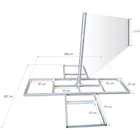 BS120 - Flat roof bracket for four concrete panels, hot-dip galvanised