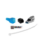 CAT6AS-F - RJ45 plug FTP Cat 6A with protective cover Blue