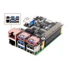 EB121908 - PCIe to Gigabit Ethernet and USB 3.2 Gen1 HAT for Raspberry Pi 5, 3x USB 3.2 Gen