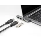 64274 - 3 Port Slim USB Hub mit USB Type-C zu 1 x USB 10 Gbps USB Typ-A 2 x USB