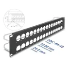 67057 - 19 D-Typ Patchpanel mit Entlastungsschienen 32 Port 2 HE schwarz