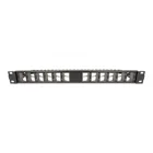 67042 - 19 Keystone patch panel 24 port angled with relief rail black