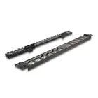 67042 - 19 Keystone patch panel 24 port angled with relief rail black