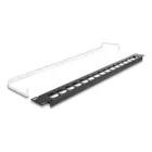 67058 - 19 D-type patch panel with relief rail 16 port 1 U black