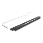 67060 - 19 D-type patch panel with relief rail 8 port centre 1 U black