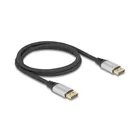 Delock DisplayPort Kabel 16K 60 Hz 1 m silber Metall