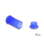 60672 - Delock DL4 dust cover for plug and socket, silicone, 2-piece, blue set of 10