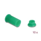 60673 - Delock DL4 dust cover for plug and socket, silicone, 2-piece, green set of 10