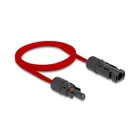 60676 - Delock DL4 Solar Flachbandkabel Stecker zu Buchse 1 m rot