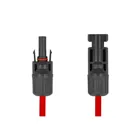 60676 - Delock DL4 Solar Flachbandkabel Stecker zu Buchse 1 m rot