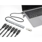 64273 - 7 port slim USB hub with USB Type-C or USB Type-A to 1 x USB 5 Gbps Type-A