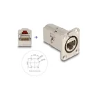 67062 - Delock D-type RJ45 panel jack coupling Cat.6A STP metal