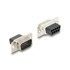 67072 - Delock D-Sub 9 Pin Stecker zu RJ12 Buchse Montagesatz schwarz